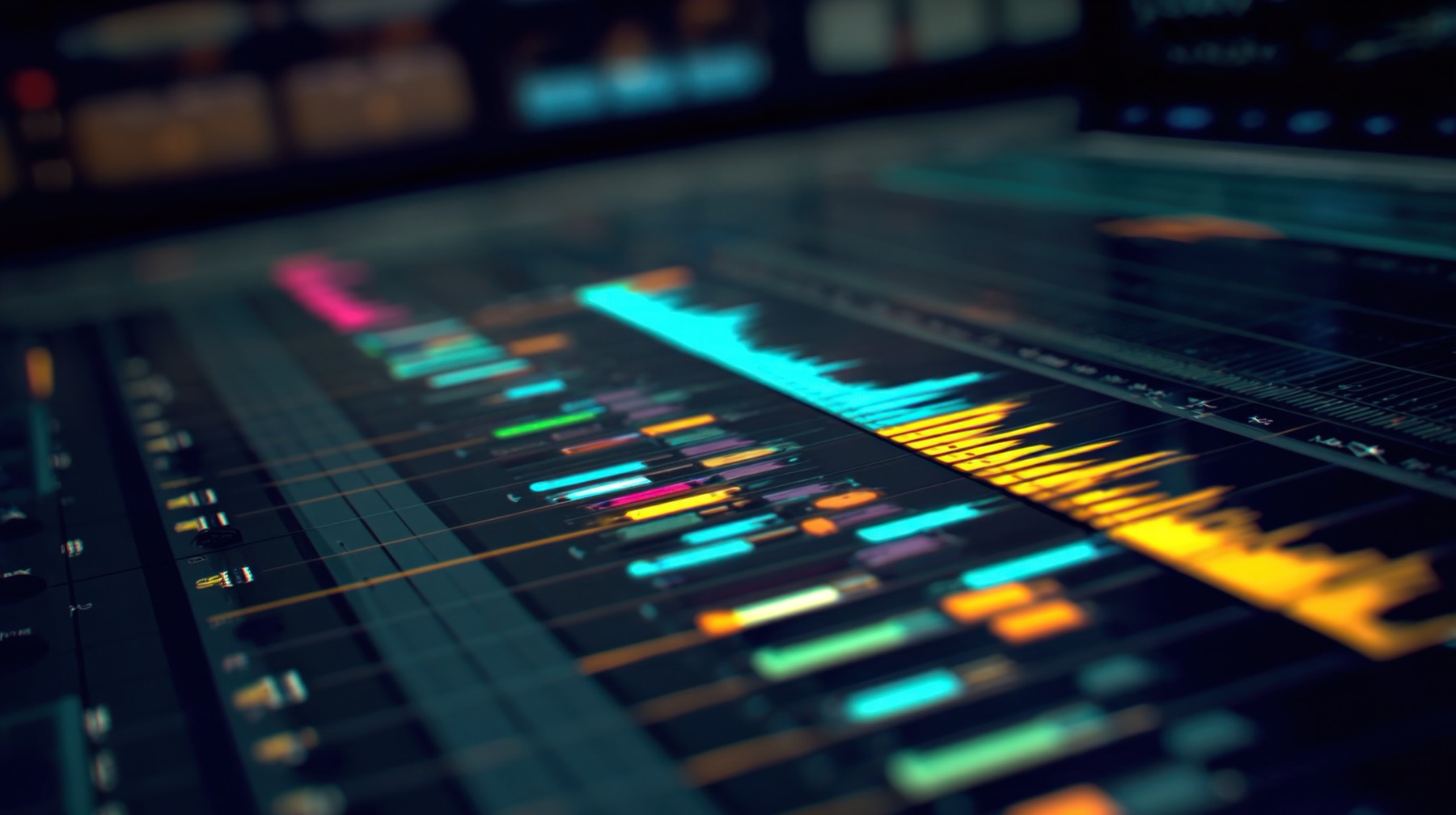 Black the Beast studio session — multitrack timeline in the DAW